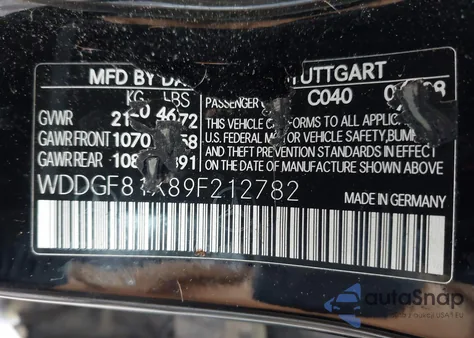 2009 Mercedes-Benz C 300 Luxury 4Matic/Sport 4Matic from USA, damaged, VIN WDDGF81X89F212782